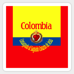 Colombia Consagrado al Sagrado Corazon de Jesus Spanish for Sacred Heart of Jesus Catholic Detente Sticker